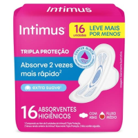 imagem de Absorvente Intimus Tripla Proteção Suave C/Abas- 16 Unidades