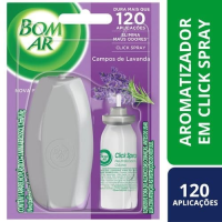 imagem de Aromatizador Click Spray Campos de Lavanda Bom Ar Aparelho + Refil 12ml