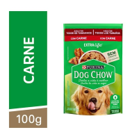 imagem de Ração Úmida Para Cães Adultos Carne Ao Molho Dog Chow 100g