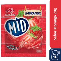 imagem de Refresco Em Pó Sabor Morango Mid 20g