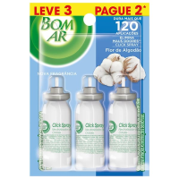 imagem de Aromatizador Click Spray Flor de Algodão Bom Ar Refil Leve 3 Pague 2