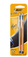 imagem de Caneta Esferografica Cristal Fina Azul/Preto  Bic  02 Unidades