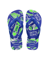 imagem de Sandália Kids Athletic Cor Branco E Azul Naval Skate Havaianas N 25/26 1 Par