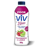 imagem de Iogurte Líquido Viv 3 Grãos Framboesa e Limão Vigor 800g