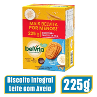 imagem de Biscoito Sabor Leite e Aveia Belvita 225g com 9un