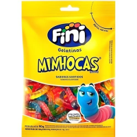 imagem de Bala Gelatina Minhocas Brilho Fini 90g