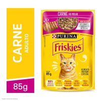 imagem de Ração Úmida Sachê Friskies Para Gatos Adultos Sabor Carne Ao Molho - 85 G