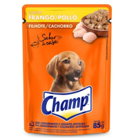 imagem de Ração Úmida para Cães Filhotes Sabor Caseiro Frango Champ 85g