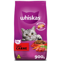 imagem de Ração Para Gatos Adultos Sabor Carne Whiskas 900g