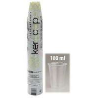 imagem de Copo Descartável 180ml Transparente Kerocopo Embalagem 100 Un