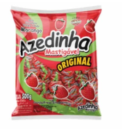 imagem de Bala Mastigável Sabor Morango Azedinha Icekiss 500g