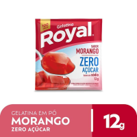 imagem de Gelatina em Pó Sabor Morango Zero Açúcar Royal 12g