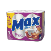 imagem de Papel Higiênico Max Pure Folha Dupla Neutro 30m Embalagem Leve 16 Pague 15