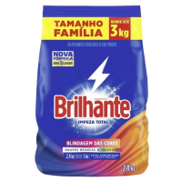 imagem de Lava Roupas Sabão em Pó Limpeza Total Brilhante 2,4kg