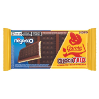 imagem de Chocolate em Barra Chocotrio Branco e Meio Amargo com Recheio Negresco Garoto 90g