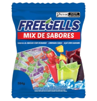 imagem de Bala Sabor Frutas Sortidas Freegells 475g