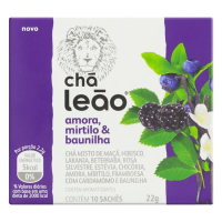 imagem de Chá Sabor Amora Mirtilo e Baunilha Leão 22g Caixa com 10un