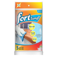 imagem de Pano Multiuso Fortlimp Limpeza Leve Azul - 33cm X 50cm C/5