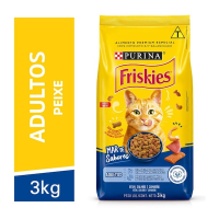 imagem de Ração Seca para Gatos Adultos Peixe e Frutos do Mar Friskies 3kg