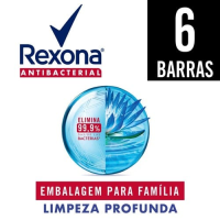 imagem de Sabonete em Barra Antibacterial Limpeza Profunda Rexona 84g com 6un
