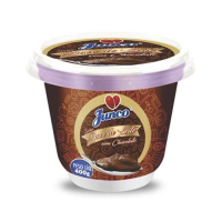 imagem de Sobremesa Láctea Junco Doce de Leite com Chocolate Embalagem 400g