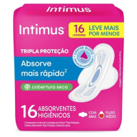 imagem de Absorvente Intimus Tripla Proteção Seca C/Abas - 16 Unidades