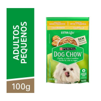 imagem de Ração Úmida Sachê Dog Chow Cães Adultos Mini E Pequenos Sabor Frango - 100 G