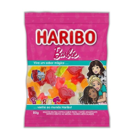 imagem de Bala de Gelatina Barbie e Ursinhos de Ouro Sabor Frutas Haribo 80g