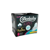 imagem de Absorvente Lady Noturno com Abas Suave Cottonbaby 8un