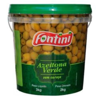 imagem de Azeitona Verde Fontini sem Caroço 2kg